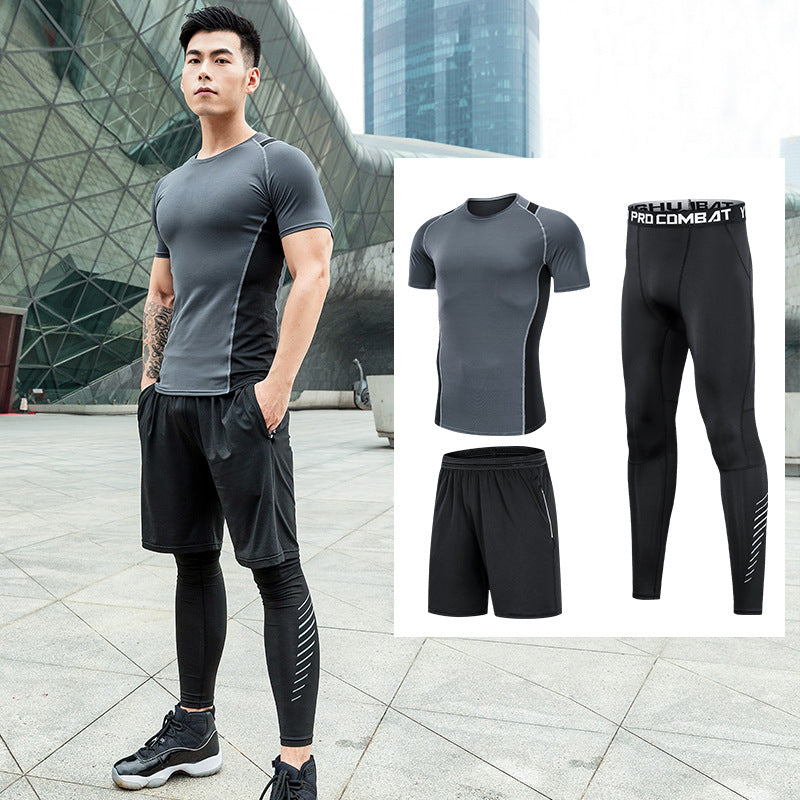 Men'S Fitness Clothing Running Sports Quick-Drying Clothing Training Clothing