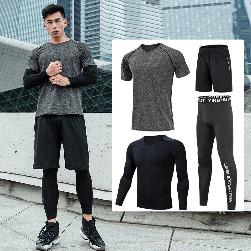 Men'S Fitness Clothing Running Sports Quick-Drying Clothing Training Clothing